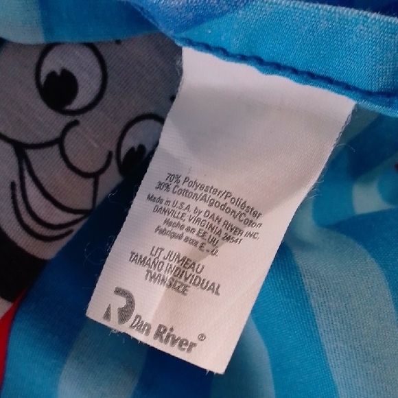 Vintage 1990s Thomas the Train & Friends Twin Bed Sheet 63” x 96” - Picture 7 of 10